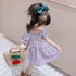 Girls Summer Bubble Sleeve Small Floral Princess Skirt